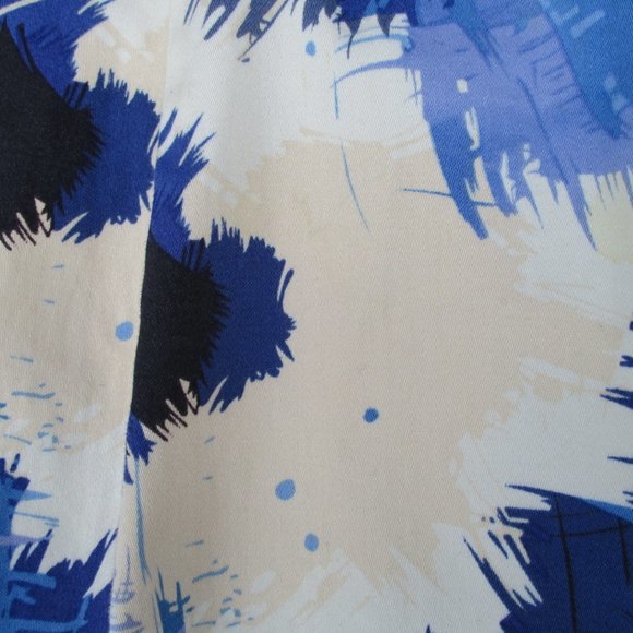 Maggy London Retro Empire Midi Dress Women’s Size 8 Blue Purple with Pockets - Picture 3 of 14